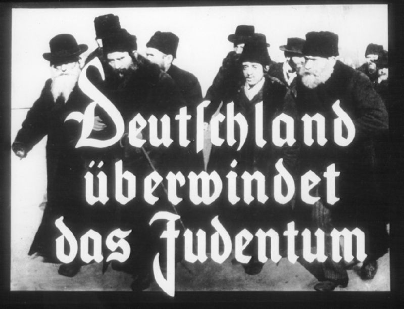 Propaganda slide entitled Germany overcomes Jewry